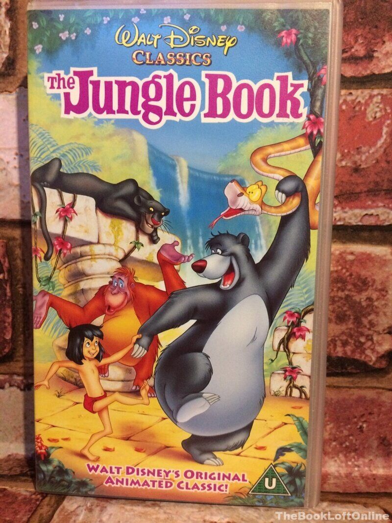 FREE GIFT The Jungle-Book Walt-Disney Classics Video VHS Film Movie Cartoon...